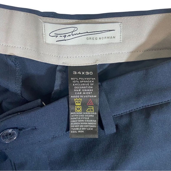 Men’s Greg Norman Navy Blue Stretch Golf Pants 34W 30L - Picture 4 of 4